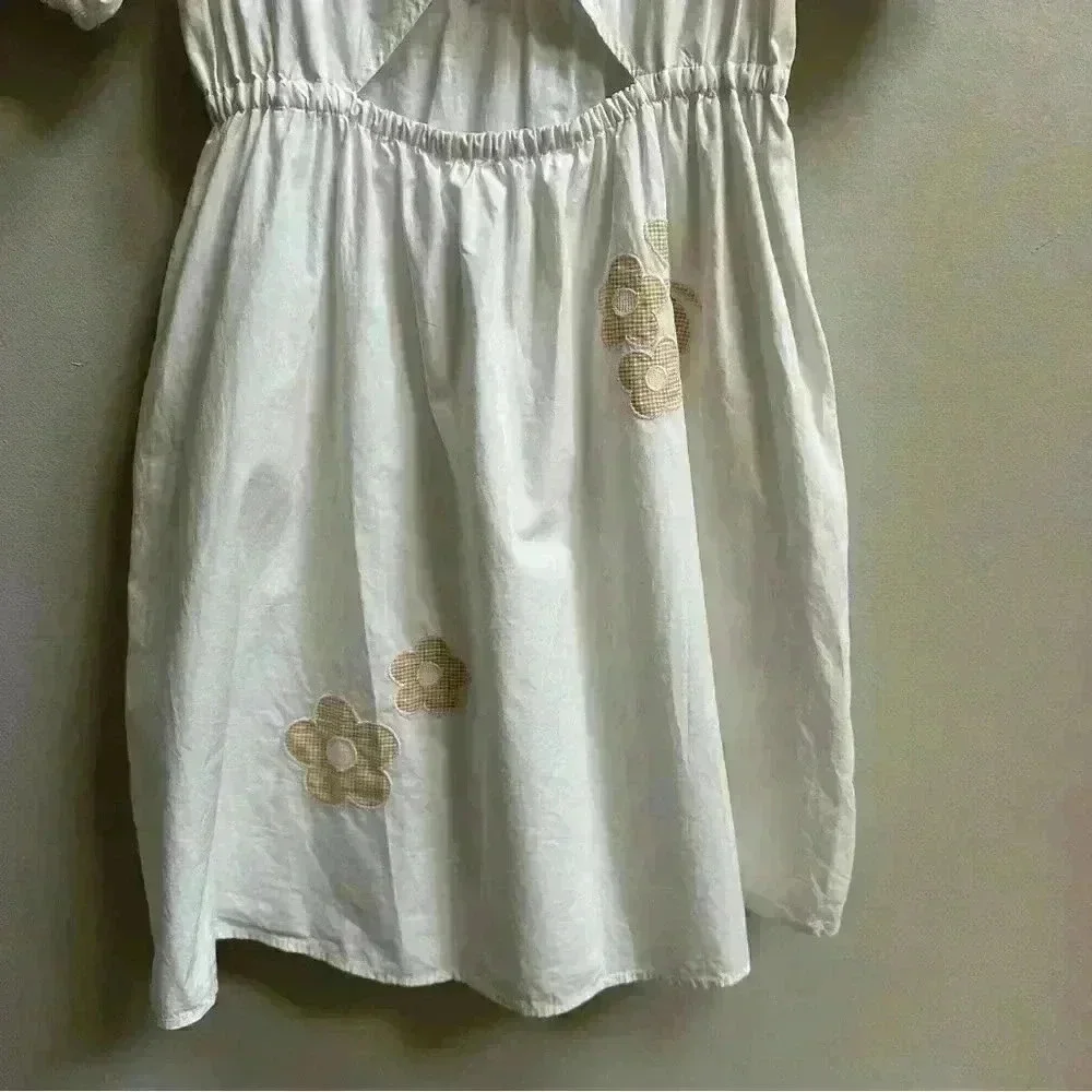 SOLD Madewell Annamarie Embroidered Mini Dress | White & Beige | Women’s Size 0 - Picture 14 of 16